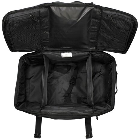 MFH Rucksack Tragetasche Reise mit Kompressionsriemen 50L, schwarz