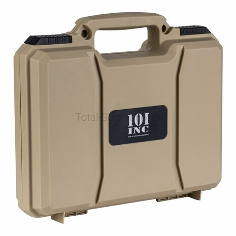 101 Inc Pistolenkoffer, Kunststoff, abschlie&szlig;bar, Coyote tan
