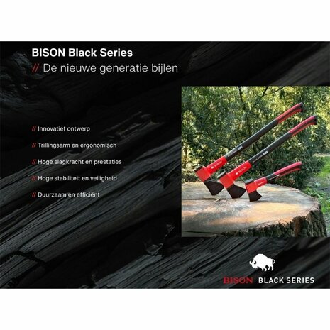 Bison Black Series SX-20 kloofbijl groot, zwart/rood