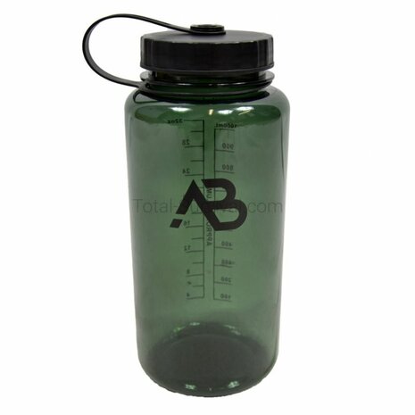 AB Feldflasche transparent 1000 ml olivgr&uuml;n, gro&szlig;e &Ouml;ffnung, BPA-frei