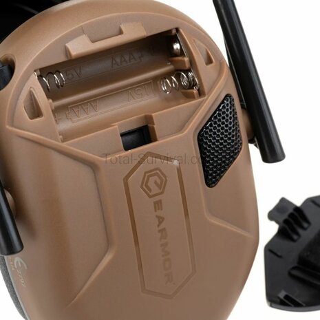 Earmor M300A actieve gehoorbescherming, EN352, Coyote tan