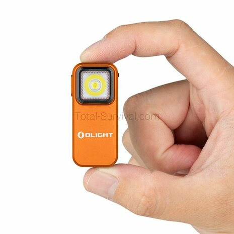 Olight Oclip mini accu LED zaklamp / werklamp, oranje