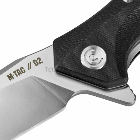 M-Tac type 20 EDC zakmes D2 staal, zwart