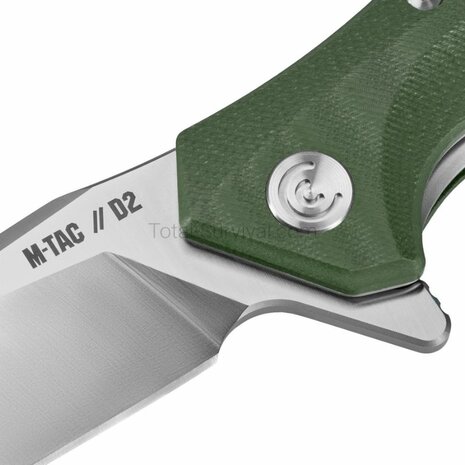 M-Tac type 20 EDC zakmes D2 staal, olijfgroen