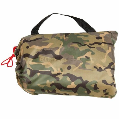 MFH Tarpaulin, 190T polyester, BTP Multicam, metal eyes, 500 x 600CM