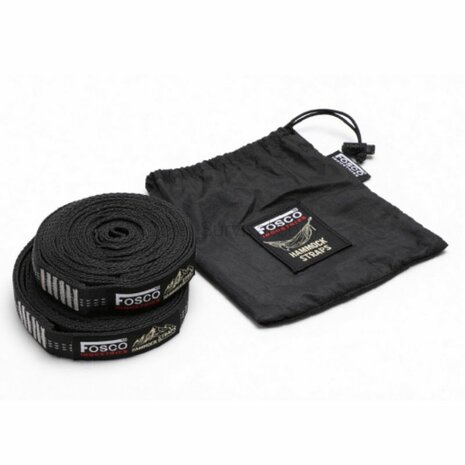 Fosco Heavy duty hammock straps set 2 stuks zwart