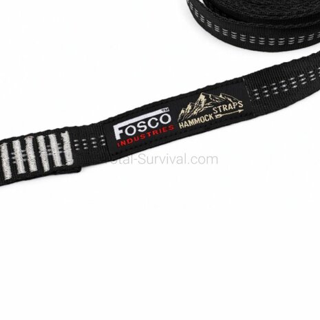 Fosco Heavy duty hammock straps set 2 stuks zwart