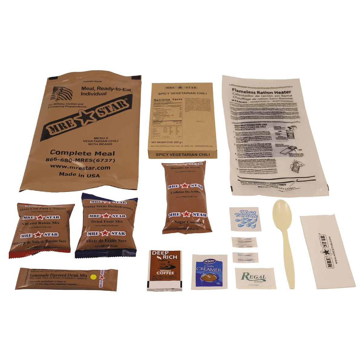 MRE STAR Meals with Heater (12 MRE Meals)