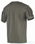 US short sleeve shirt met mouwzakken, OD groen