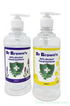 Dr. Brown's Desinfecterende handgel 500ml, 80% alcohol, met dispenser, lavendel