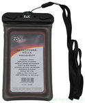 Fox outdoor Waterdichte documententas / GSM tas, zwart transparant, lanyard
