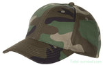 MFH US Baseball cap, woodland camo, adjustable