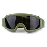 MDP veiligheidsbril met extra glazen en beschermhoes, groen
