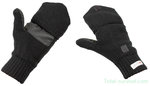 MFH Gebreide handschoenen/wanten, fold-back, zwart, 3M™ Thinsulate™