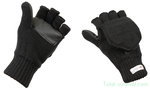 MFH Gebreide handschoenen/wanten, fold-back, zwart, 3M™ Thinsulate™