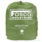 Fosco 1-persoons muskietennet voor veldbed of tent, olijfgroen