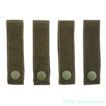 101 Inc MOLLE strap hook + loop 4 pcs, OD green