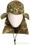 Britse leger Bush Hat, Combat Hat, Tropen met nekbescherming, MTP Multicam