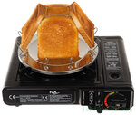 Fox outdoor camping toaster opvouwbaar, voor 4 schijven met tang, RVS