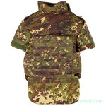 Italiaanse NC4-09 body armour vest, met kevlar soft en hard armour fillers, full kit, vegetato camo