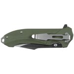 Fox outdoor Bushcraft couteau pliant avec manche G10, vert olive