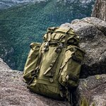101 Inc commando backpack, 86l, with daybag side bags, OD green