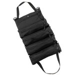 MFH Bushcraft utility bag rollable, 5 compartments, black
