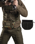 Mil-Tec Drop down pouch voor plate carrier vesten, zwart