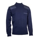 Dutch military police commando sweater wool/acrylic with turtleneck, navy blue