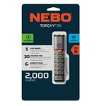 Lampe de poche compacte LED Nebo Torchy 2k USB-C IPX6, rechargeable Li-Ion 2200mAh