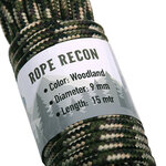 Fosco Paracord 9mm Woodland camo, 15 meter lengte