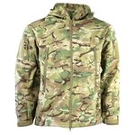 Kombat tactical Soft Shell thermische jas, fleece lining, winddicht en waterwerend, BTP Multicam