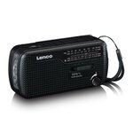 Lenco MCR-113BK noodradio / wereldradio AM/FM/SW met LED lamp en accu, opwindbaar, zwart