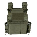 101 Inc QR plate carrier vest lasercut Molle, rapid release, OD green