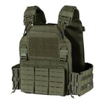 101 Inc QR plate carrier vest lasercut Molle, rapid release, legergroen