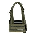 101 Inc QR plate carrier vest lasercut Molle, rapid release, OD green