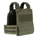 101 Inc QR plate carrier vest lasercut Molle, rapid release, OD green