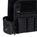 101 Inc QR plate carrier vest lasercut Molle, rapid release, black