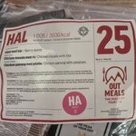 Out Meals MRE Meal Ready-to-Eat 24-uur rantsoen, Menu set 25 (Halal)