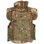 Italiaanse NC4 body armour vest, met kevlar soft en hard armour fillers, full kit, vegetato camo