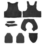 Italiaanse NC4 body armour vest, met kevlar soft en hard armour fillers, full kit, vegetato camo