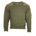 Kommandopullover der holländischen Armée aus 100 % Wolle, oliv grün