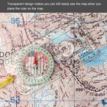 MD tactical militaire kaart kompas transparant plastic behuizing