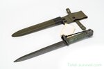 Couteau baïonnette espagnol Cetme L avec fourreau, vert olive