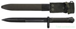 Couteau baïonnette espagnol Cetme L avec fourreau, vert olive