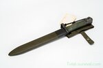 Couteau baïonnette espagnol Cetme L avec fourreau, vert olive