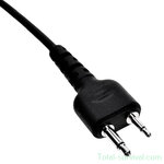 KPO KEP-26S airtube ear-microphone handset, black, 2-pin Icom mini-jack connector