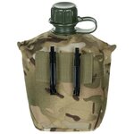 US canteen 1L with cover and alice clips, MTP Operation camo, BPA free