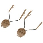 FMA Mil EX Headset Helmet Rail Adapters (ARC), coyote tan