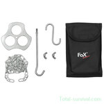 Fox outdoor Tripod Holder, Stainless Steel, with chain and hook